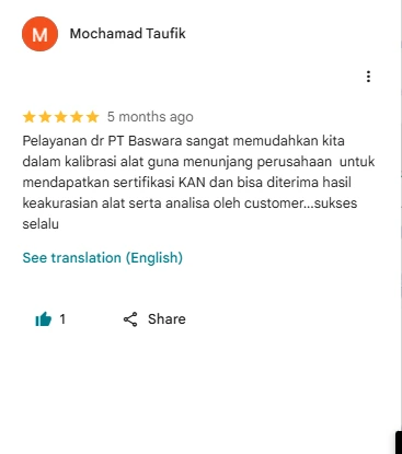 testimoni kalibrasi alat lab1