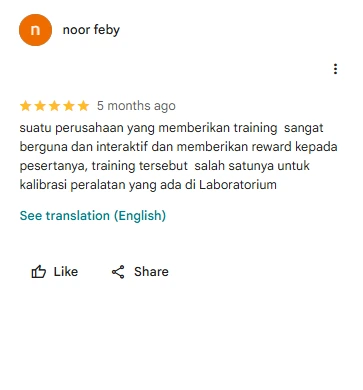 testimoni kalibrasi alat lab3