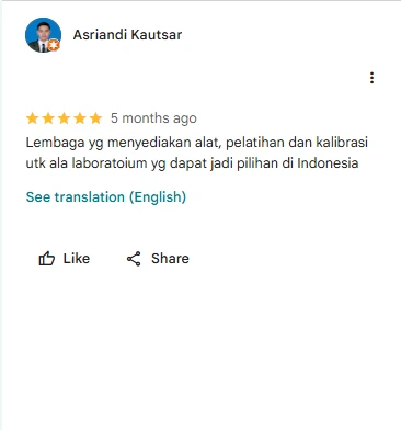 testimoni kalibrasi alat lab4